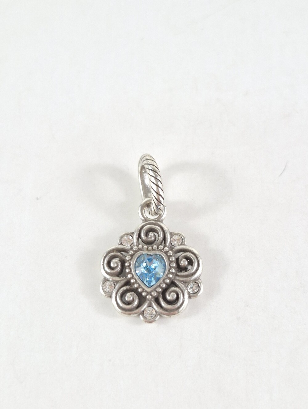 Brighton Light Blue Birthstone Heart Charm